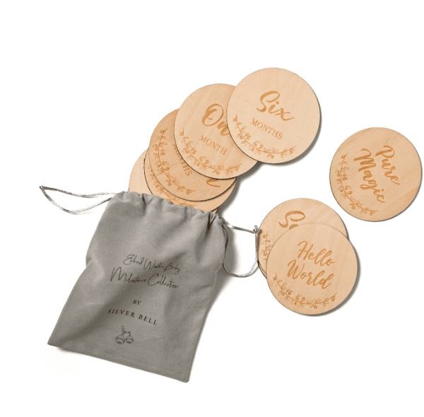 דיסקיות עץ "אבני דרך" - בייבי